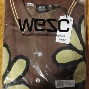 Wesc Tobacco and Yellow Polo Shirt
